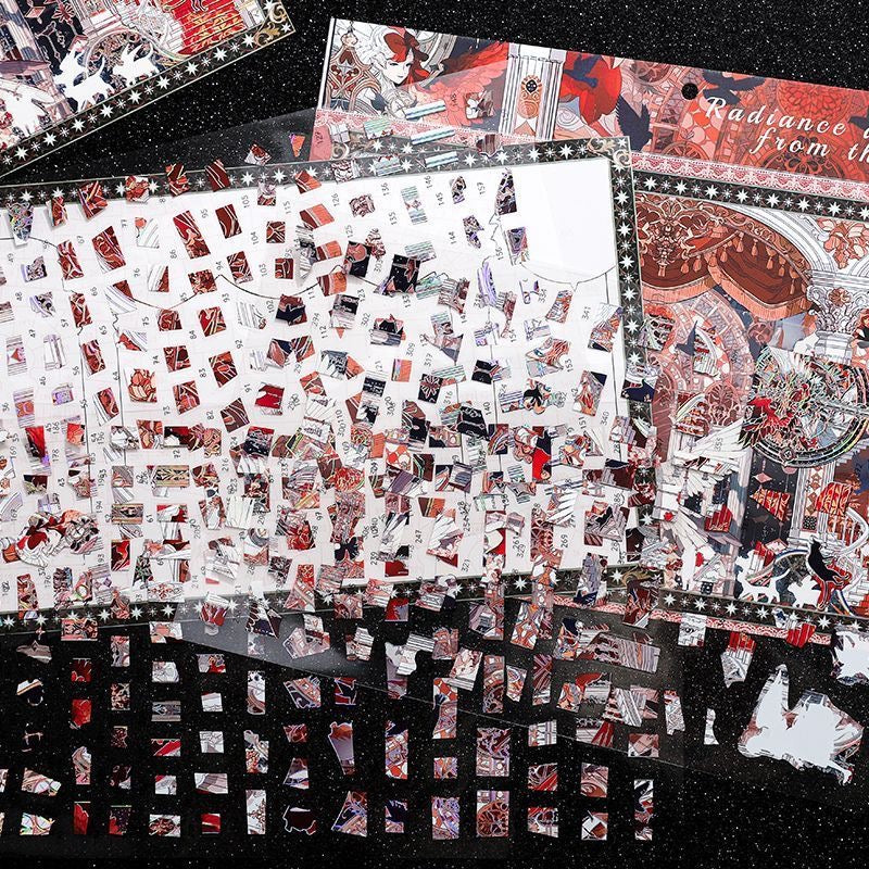 PaperTrace Eternal Vow Series 3D Holographic Silver Jigsaw Miniature Scene DIY Stress-Relief Decals