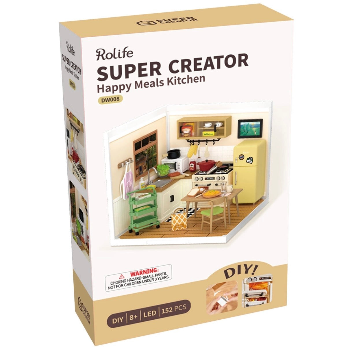 Rolife Happy Meals Kitchen Super Creator Miniature House DW008