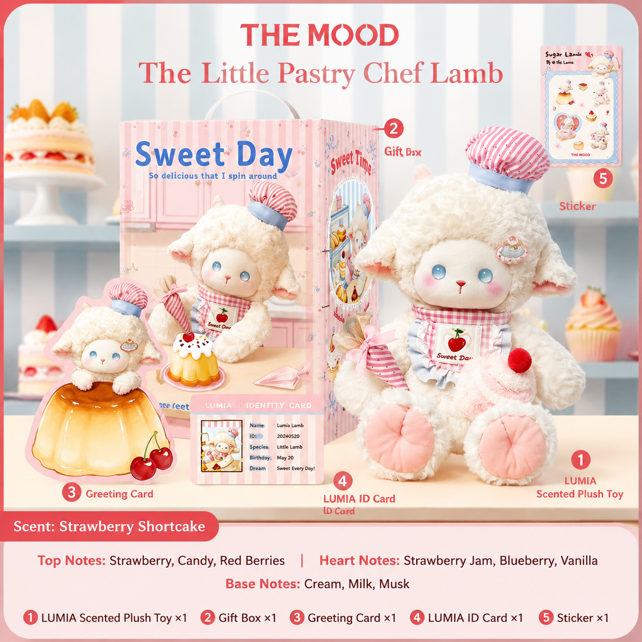 The Mood Unknown Scent Lumia Pajama Lamb Fragrance Gift Box & Plush Doll