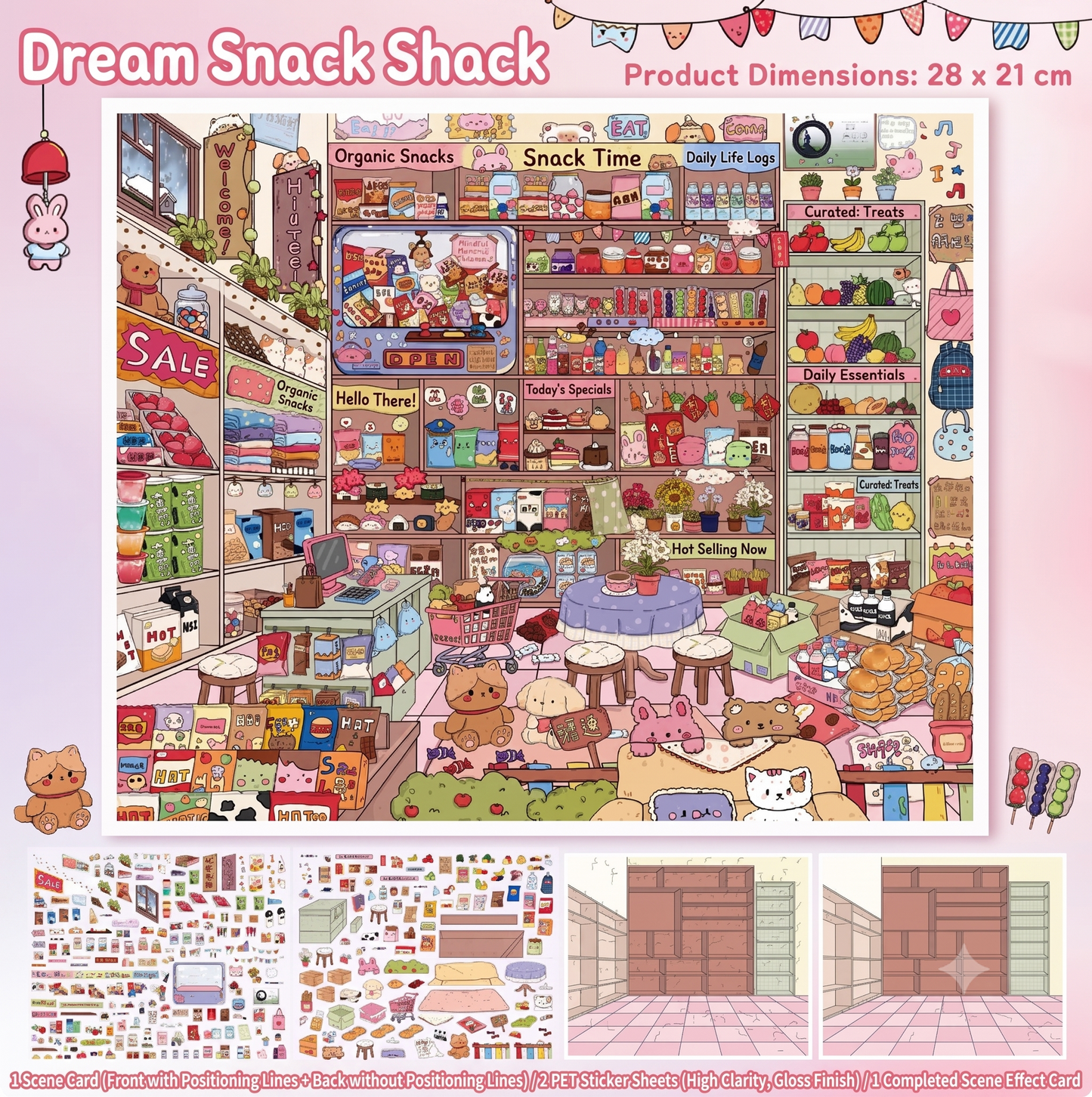 【Free Shipping Over $20】Dream Snack Shack 3D Diorama Scene Sticker
