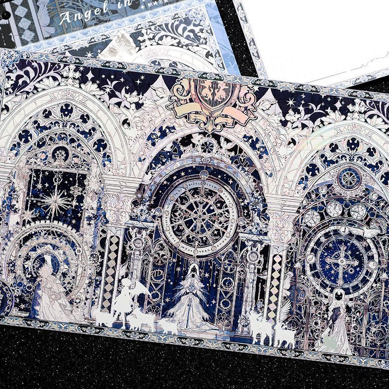 PaperTrace Eternal Vow Series 3D Holographic Silver Jigsaw Miniature Scene DIY Stress-Relief Decals