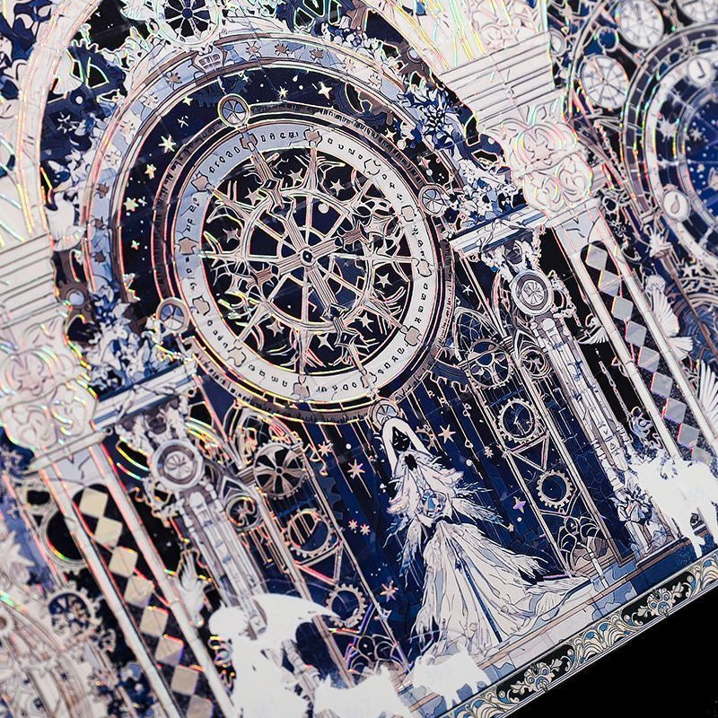 PaperTrace Eternal Vow Series 3D Holographic Silver Jigsaw Miniature Scene DIY Stress-Relief Decals