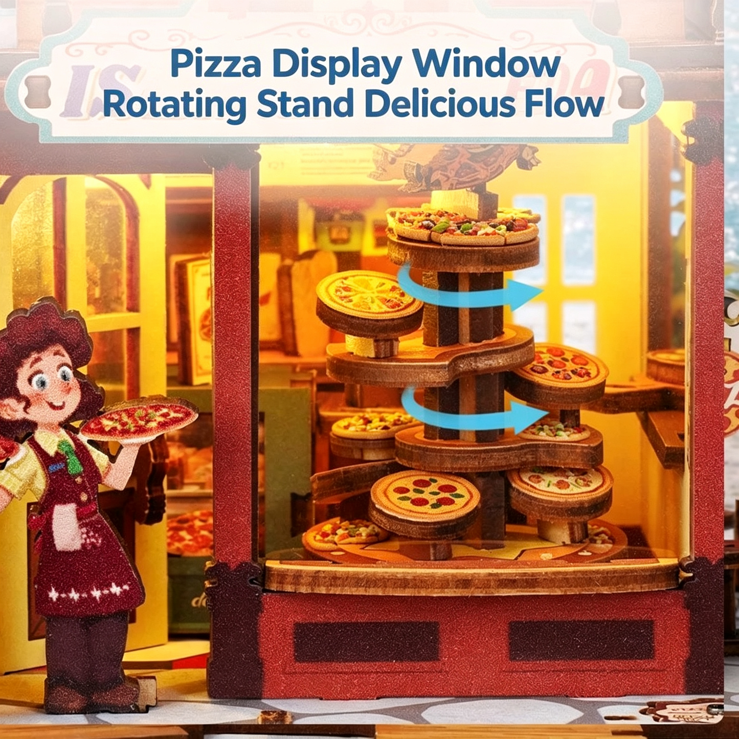 RORK Island Pizzeria DIY Wooden Model Premium Gift