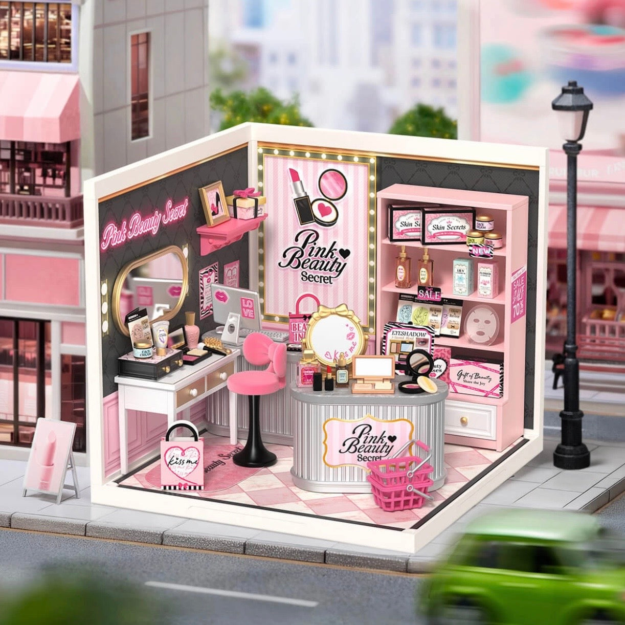 Rolife Pink Beauty Secret Super Creator Miniature House DW026