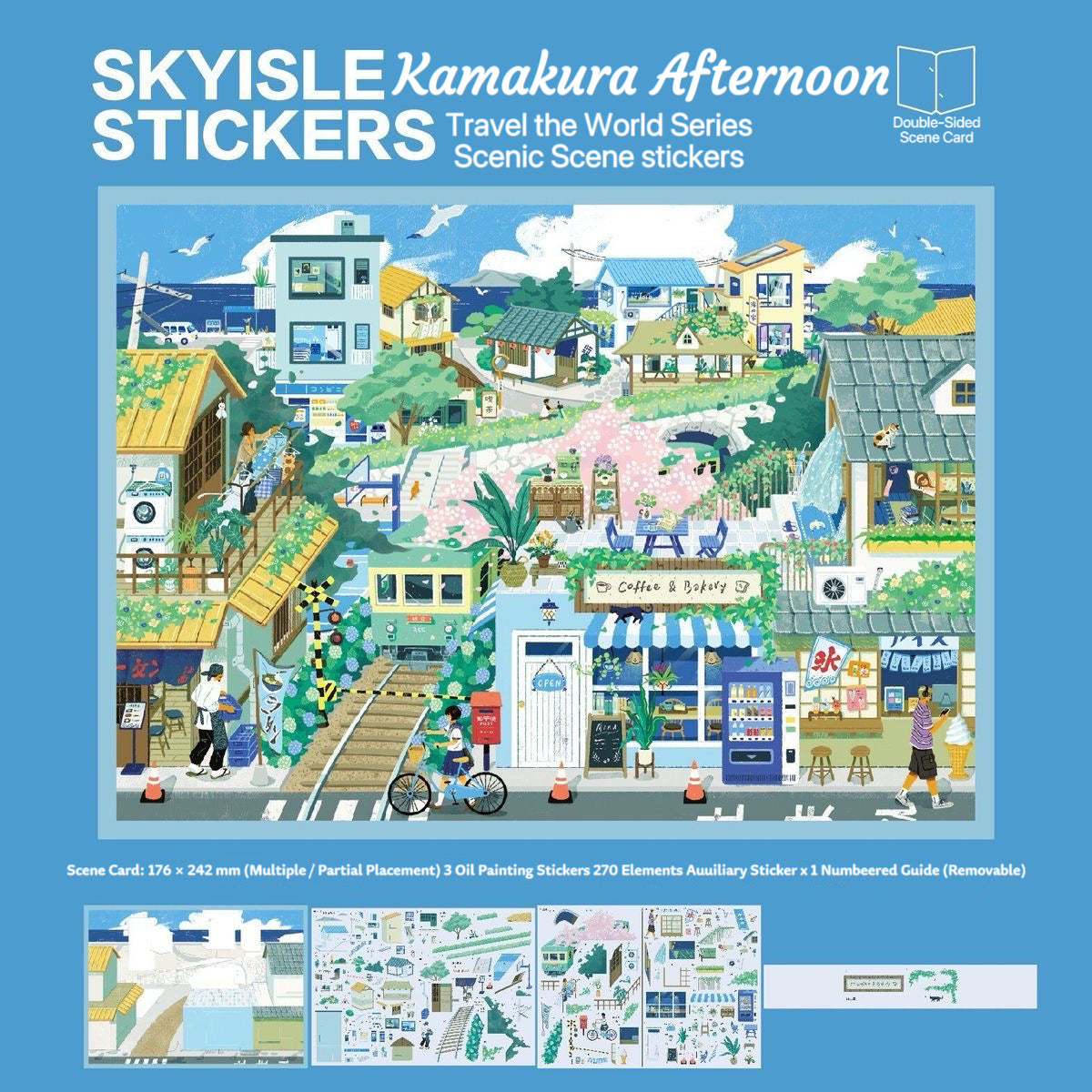 SKYISLE  11.0 World Tour Scenery Sticker Art – Stress-Relief Mini Diorama DIY Craft Set