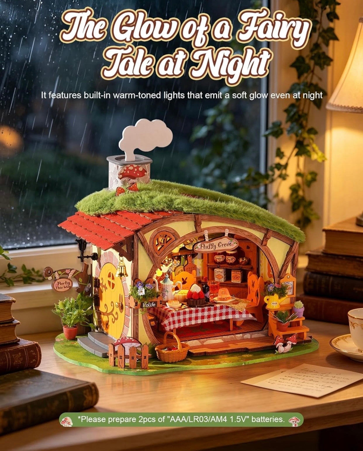 Rolife DIY Miniature Forest Fairy House Kits-Fluffy Grove Beginner-Friendly