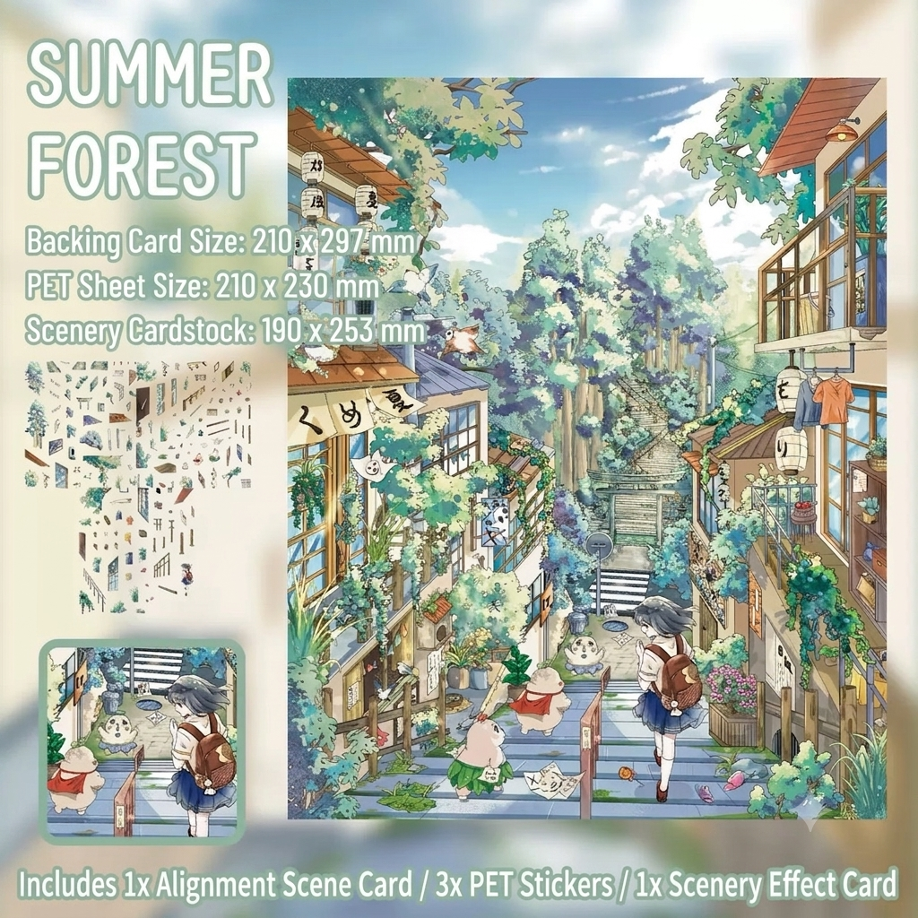 【Free Shipping Over $20】Mini 3D Scene Diorama Sticker Book DIY Journal Deco Stress Relief Stickers