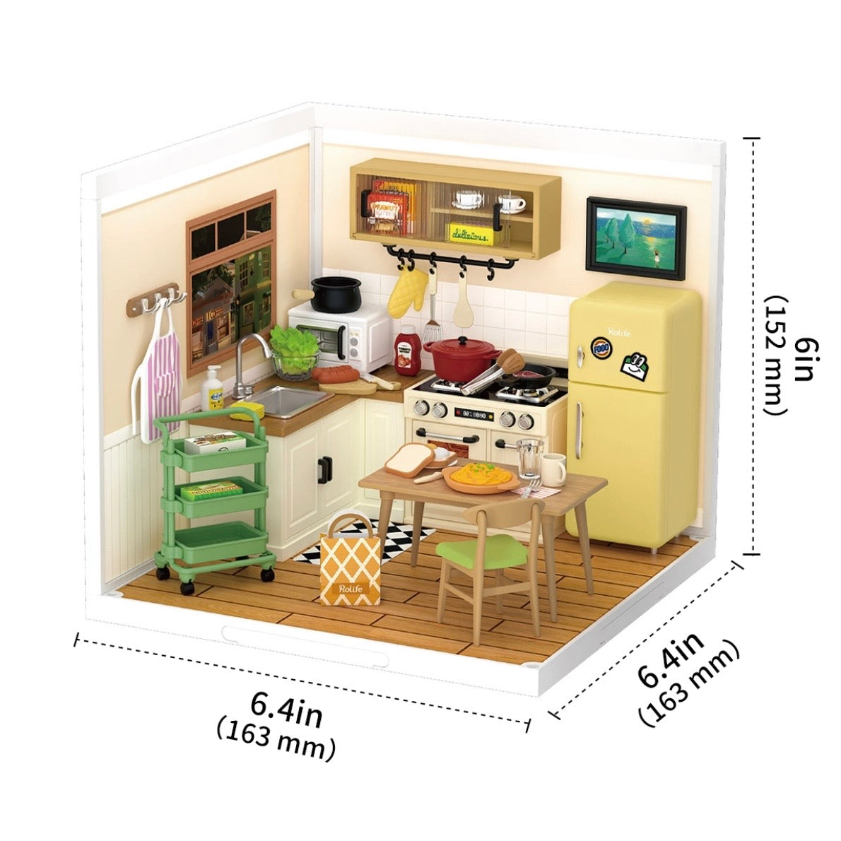 Rolife Happy Meals Kitchen Super Creator Miniature House DW008