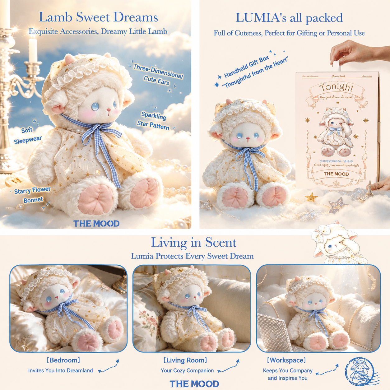 The Mood Unknown Scent Lumia Pajama Lamb Fragrance Gift Box & Plush Doll