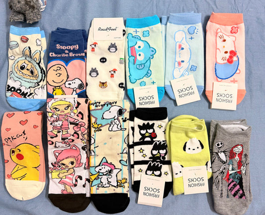 【Blind Bag】Live Product Cartoon Cotton Socks