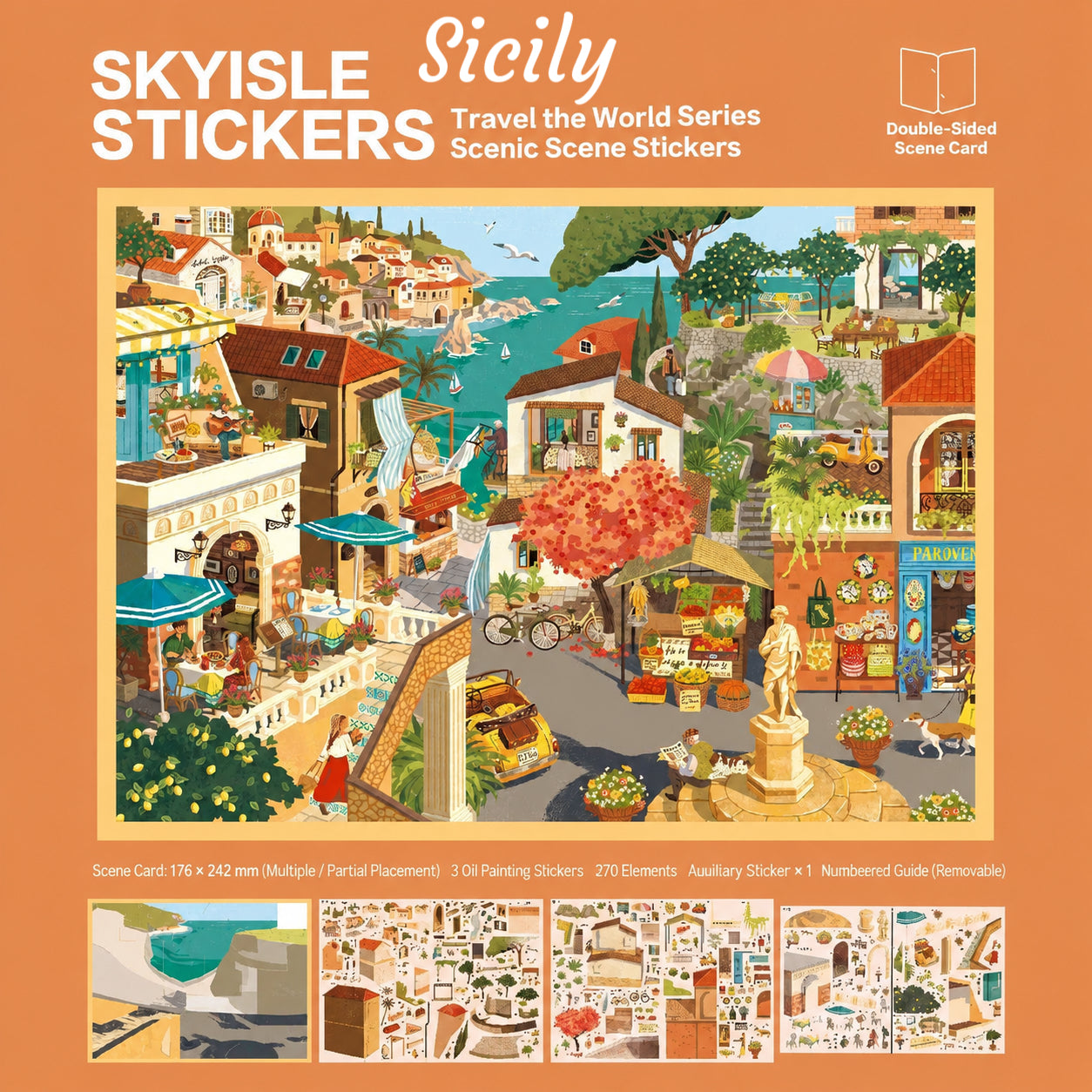 SKYISLE  11.0 World Tour Scenery Sticker Art – Stress-Relief Mini Diorama DIY Craft Set
