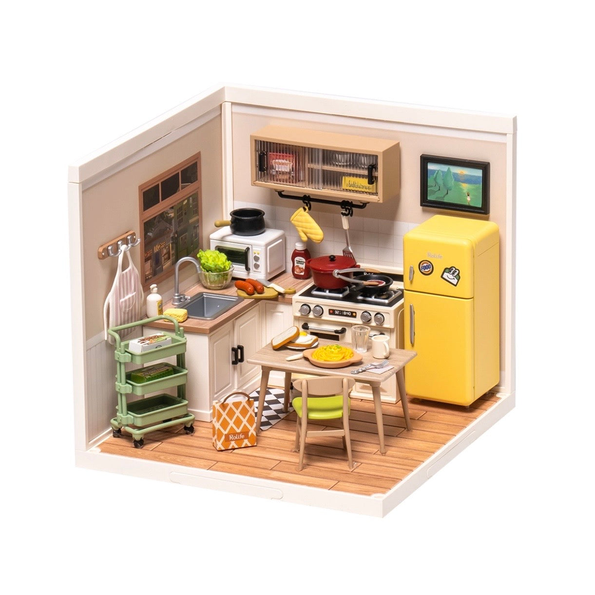 Rolife Happy Meals Kitchen Super Creator Miniature House DW008