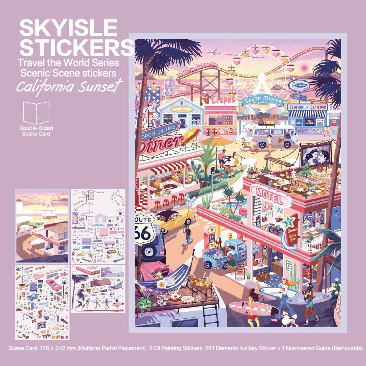 SKYISLE  11.0 World Tour Scenery Sticker Art – Stress-Relief Mini Diorama DIY Craft Set