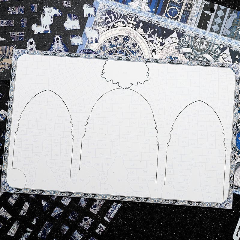 PaperTrace Eternal Vow Series 3D Holographic Silver Jigsaw Miniature Scene DIY Stress-Relief Decals